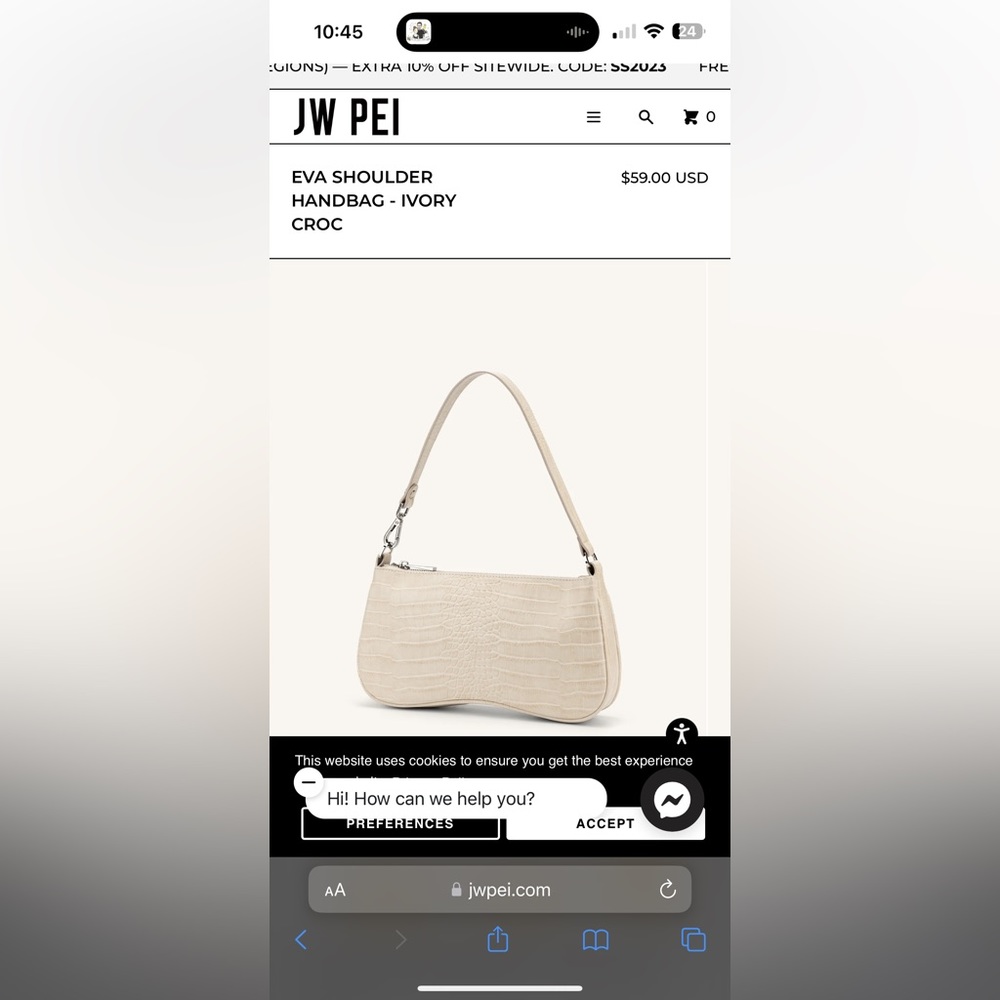 NWT JW PEI shoulder bag